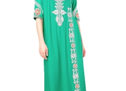 Islamic Clothing Embroidery Women Jalabiya Muslim Abaya Long Dubai Dress LF-14