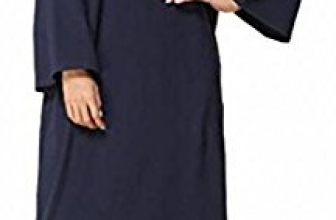 Jaycargogo Womens Muslim Dubai Style Long Sleeve Stripe Abaya Maxi Dress Jaycargogo