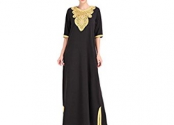 KaiCran Muslim Dress With Embroidery For Women Islamic Clothing Rayon Gown kaiCran