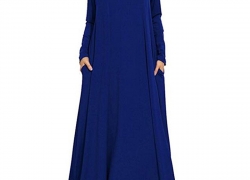 Kidsform Women’s Casual Maxi Dress Long Sleeve Loose Kaftan Party Long Dresses with Pockets