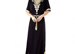 klhdfkhfe Long sleeve Tunic Dress maxi abaya islamic women vintage dress clothing robe kaftan caftan Moroccan embroidey1605 klhdfkhfe