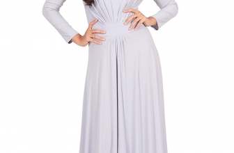 KOH KOH Womens Long Sleeve Flowy Empire Waist Fall Winter Party Gown Maxi Dress