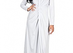 KOH KOH Womens Long Sleeve Semi Formal Fall Winter Flowy Gown Maxi Dresses