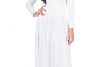 KOH KOH Womens Long Sleeve Vintage V-neck Fall Winter Formal Gown Maxi Dress