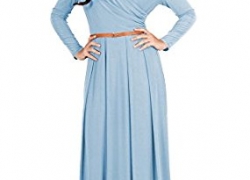 KOH KOH Womens Long V-Neck Full Sleeve Semi Formal Flowy Evening Cute Maxi Dress KOH KOH