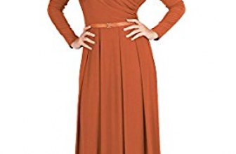 KOH KOH Womens Long V-Neck Full Sleeve Semi Formal Flowy Evening Cute Maxi Dress KOH KOH