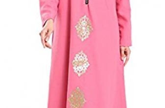 M2MO Womens Islamic Muslim Abaya Floral Print Maxi Partywear Dress M2MO