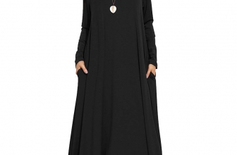 MakeMeChic Women’s Long Sleeve Casual Loose Pocket Maxi Long Party Dress