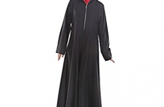 Momin Libas Women’s Aamanee Front Opening Zipperlong Dress Abaya Momin Libas