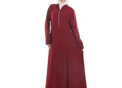Momin Libas Women’s Aaminah Front Open Zipper Long Dress Abaya