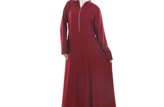 Momin Libas Women’s Aaminah Front Open Zipper Long Dress Abaya