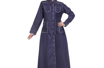 Momin Libas Women’s Liyana Long Dress Denim Abaya