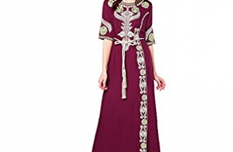 Muslim kaftan dubai long sleeve dress with embroidery for women Islamic clothing rayon gown jalabiya Baya