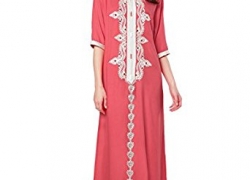 Muslim kaftan dubai long sleeve dress with embroidery for women Islamic clothing gown abaya for girls Baya