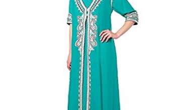 Muslim kaftan dubai long sleeve dress with embroidery for women Islamic clothing gown abaya for girls Baya