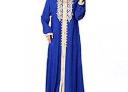 Muslim kaftan dubai long sleeve dress with embroidery for women Islamic clothing gown abaya for girls Baya