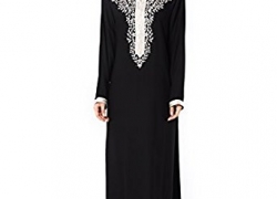 Muslim kaftan dubai long sleeve dress with embroidery for women Islamic clothing rayon gown jalabiyas Baya