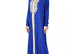 Muslim kaftan dubai long sleeve dress with embroidery for women Islamic clothing gown abaya for girls Baya