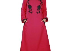 MyBatua Alma Rose Pink Kashibo Islamic Muslim Abaya Dress ay-427
