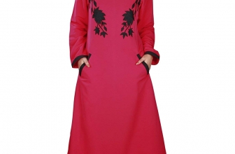 MyBatua Alma Rose Pink Kashibo Islamic Muslim Abaya Dress ay-427