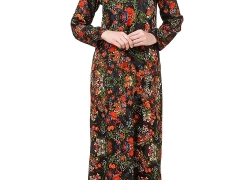 MyBatua Printed Crepe Abaya, Casual and Formal Wear Dress Islamic Clothing
