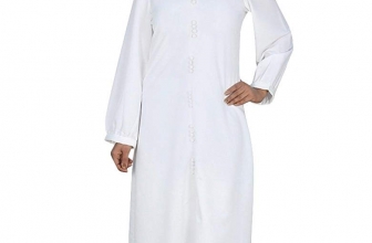 MyBatua Women’s Azzeza Hajj Prayer Abaya Islamic Dress in White