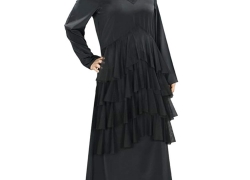 Mybatua Women’s Designer Islamic Black Abaya Maxi Dress Ethnic Muslim Clothing