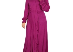 MyBatua Women’s Jersey Party Wear Abaya Islamic Maxi Dress Color in Magenta