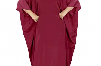 MyBatua Women’s Muslim Kaftan, Free Size Abaya, Dubai Maxi Dress, Islamic Clothing KF-001