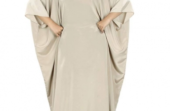 MyBatua Women’s Muslim Kaftan, Free Size Abaya, Dubai Maxi Dress, Islamic Clothing KF-001