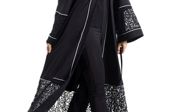 Nanxson TM Womens Lace Patchwork Muslim Wear Islamic Abaya Maxi Dress Open Front Long Sleeve Kaftan