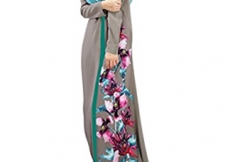 Nanxson(TM) Women’s Retro Islamic Floral Graphic Jilbab Muslim Kaftan Long Dress Abaya Apparel LYQ0240 Nanxson