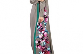Nanxson(TM) Women’s Retro Islamic Floral Graphic Jilbab Muslim Kaftan Long Dress Abaya Apparel LYQ0240 Nanxson