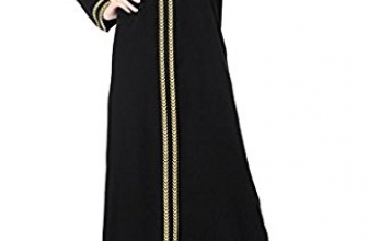 OULIU Womens Islamic Muslim Abaya Cotton Linen Maxi Cocktail Dress OULIU-Women
