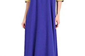 Outtop Womens Casual Loose Muslim Dress Islamic Clothing Rayon Gown Maxi Dresses Outtop