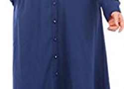 Pandapang Womens Islamic Muslim Abaya Long Sleeve Crewneck Maxi Dress Pandapang