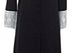 Papijam Women’s Casual Islamic Flare Sleeve V-neck Muslim Abaya Dress Papijam