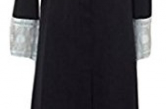 Papijam Women’s Casual Islamic Flare Sleeve V-neck Muslim Abaya Dress Papijam