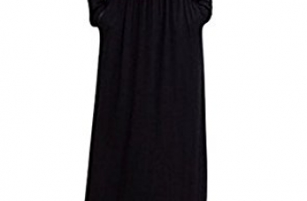 PinkWind Women’s Solid Color Crewneck Long Sleeve Casual Maxi Dress with Belt PinkWind
