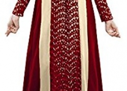 Plaid&Plain Women’s Long Sleeve Muslim Islamic Abayas Lace A-line Maxi Dress Plaid&Plain