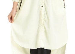 Plaid&Plain Women’s Summer Chiffon Muslim Kaftan Abayas Shirt Dress Blouses