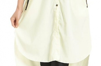 Plaid&Plain Women’s Summer Chiffon Muslim Kaftan Abayas Shirt Dress Blouses