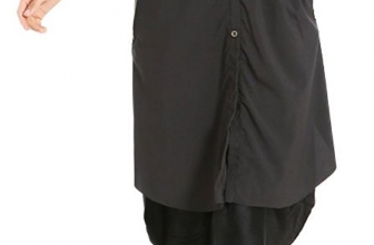 Plaid&Plain Women’s Summer Chiffon Muslim Kaftan Abayas Shirt Dress Blouses