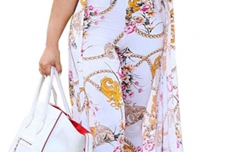 Playworld Women’s Geometric Patterns Modest Muslim Islamic Open Front Abaya Jilbab Coat with Belt