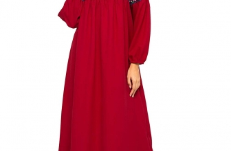 Qiaojiaren Women’s Muslim Clothing Casual Long Sleeve Long Dress Abaya Islamic Costume Arab Muslim Maxi Dress