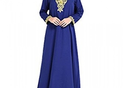 Romacci Muslim dubai long sleeve dress with embroidery for women Islamic clothing gown abaya Romacci