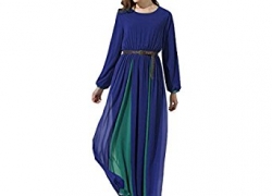ROMANTIC BEAR Islamic Chiffon Dress Kaftan Muslim Women Cocktail Party Dress ROMANTIC BEAR