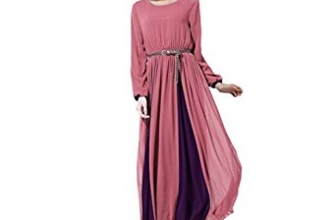 ROMANTIC BEAR Islamic Chiffon Dress Kaftan Muslim Women Cocktail Party Dress ROMANTIC BEAR