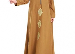 Sheng Xi Women’s Islamic Maxi Dress Ethnic Style Print Muslim Dress Sheng XiWomen