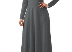 Speedle Womens Cowl Neck Long Sleeve Muslim Islamic Abayas Solid Color Maxi Dress Speedle